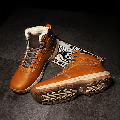 Miroslav - Bottes-d'hiver en cuir vintage - Pour homme stylé