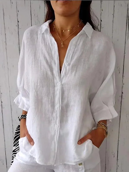 Madison - Timeless elegant blouse with buttons