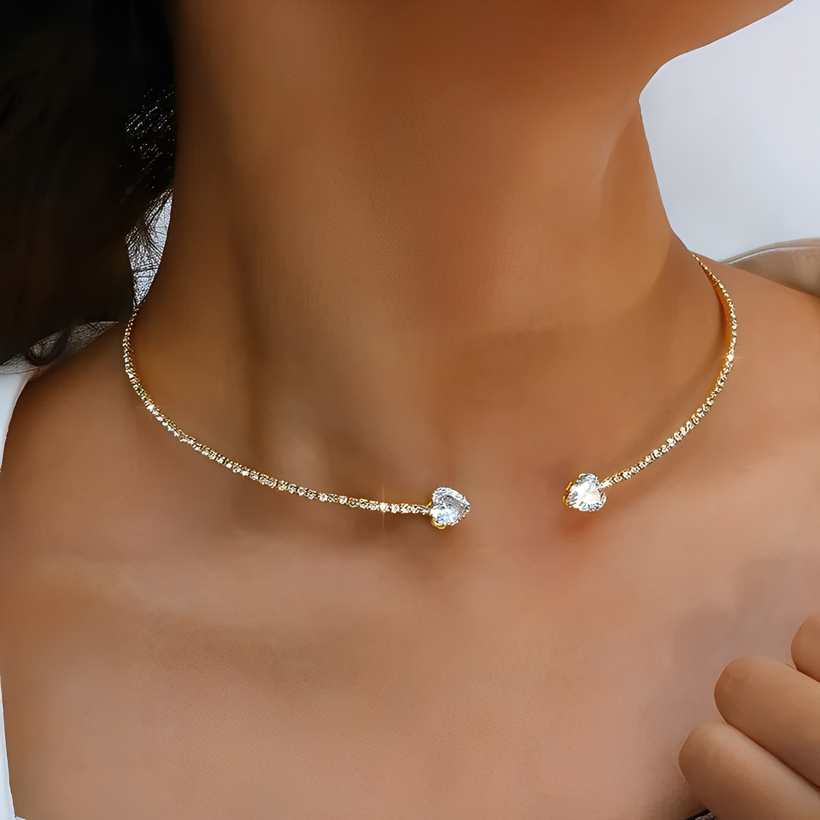 Olli – Collier cœur ouvert en diamants