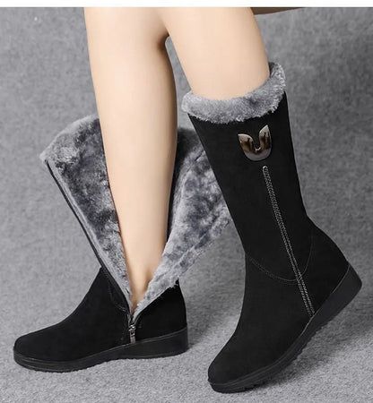 Carla - Bottes d'hiver douillettes et chaudes en fourrure