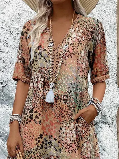 Willow - Robe fleurie élégante avec poches