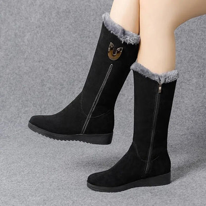 Carla - Bottes d'hiver douillettes et chaudes en fourrure