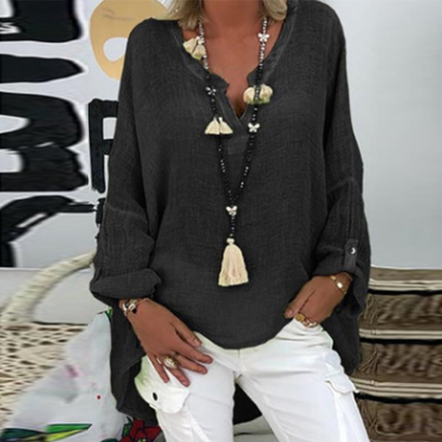 Mia – Blouse en Lin Chic