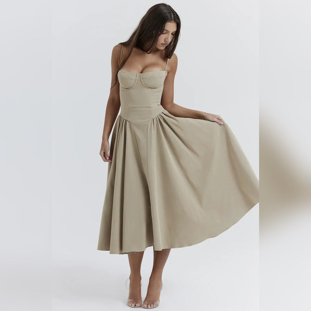 Diana - Robe Midi avec Corset