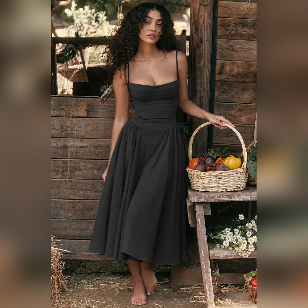 Diana - Robe Midi avec Corset