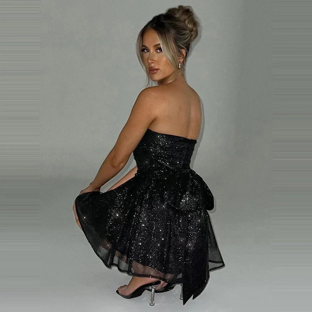 Stella - Robe brillante avec paillettes pour occasions spéciales