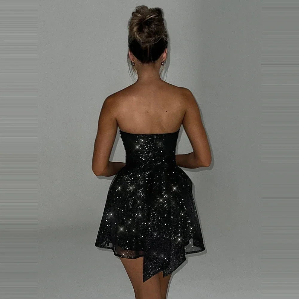 Stella - Robe brillante avec paillettes pour occasions spéciales