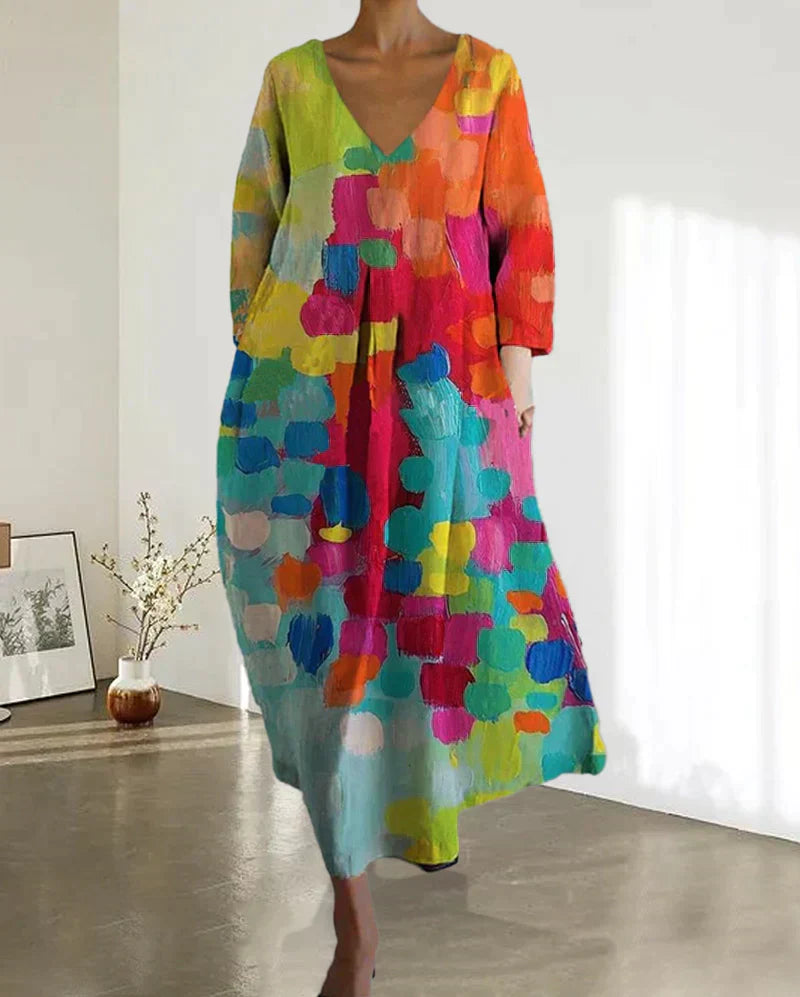 Noemi – Robe Ample avec Design Artistique
