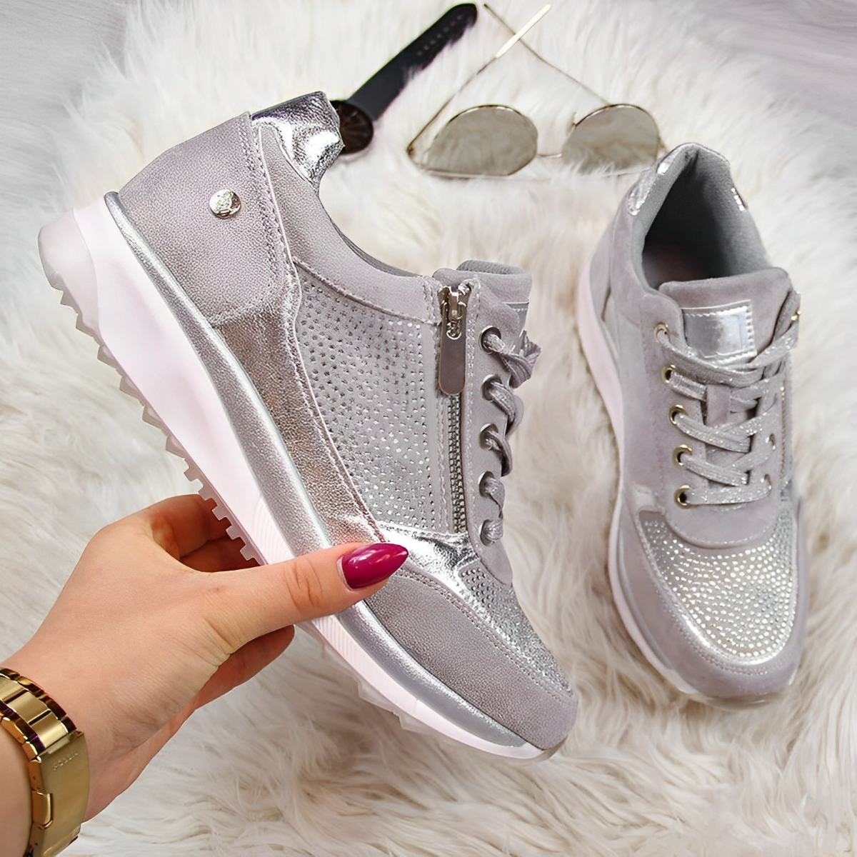 Pro Shoes - Baskets à fermeture éclair