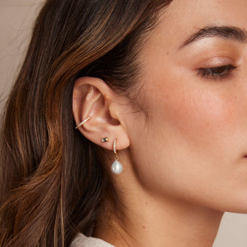 Bree – Manchon d'oreille doré avec cristaux