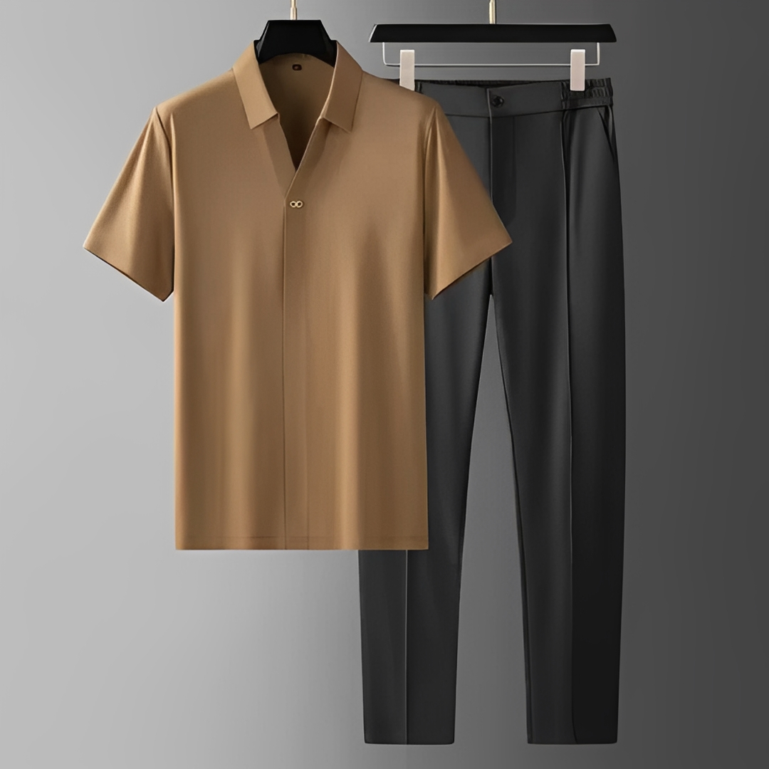 Luis - Ensemble chemise et pantalon homme pour l'été