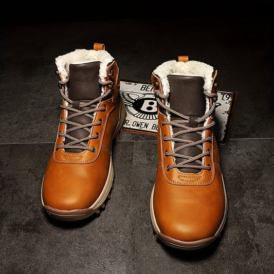 Miroslav - Bottes-d'hiver en cuir vintage - Pour homme stylé