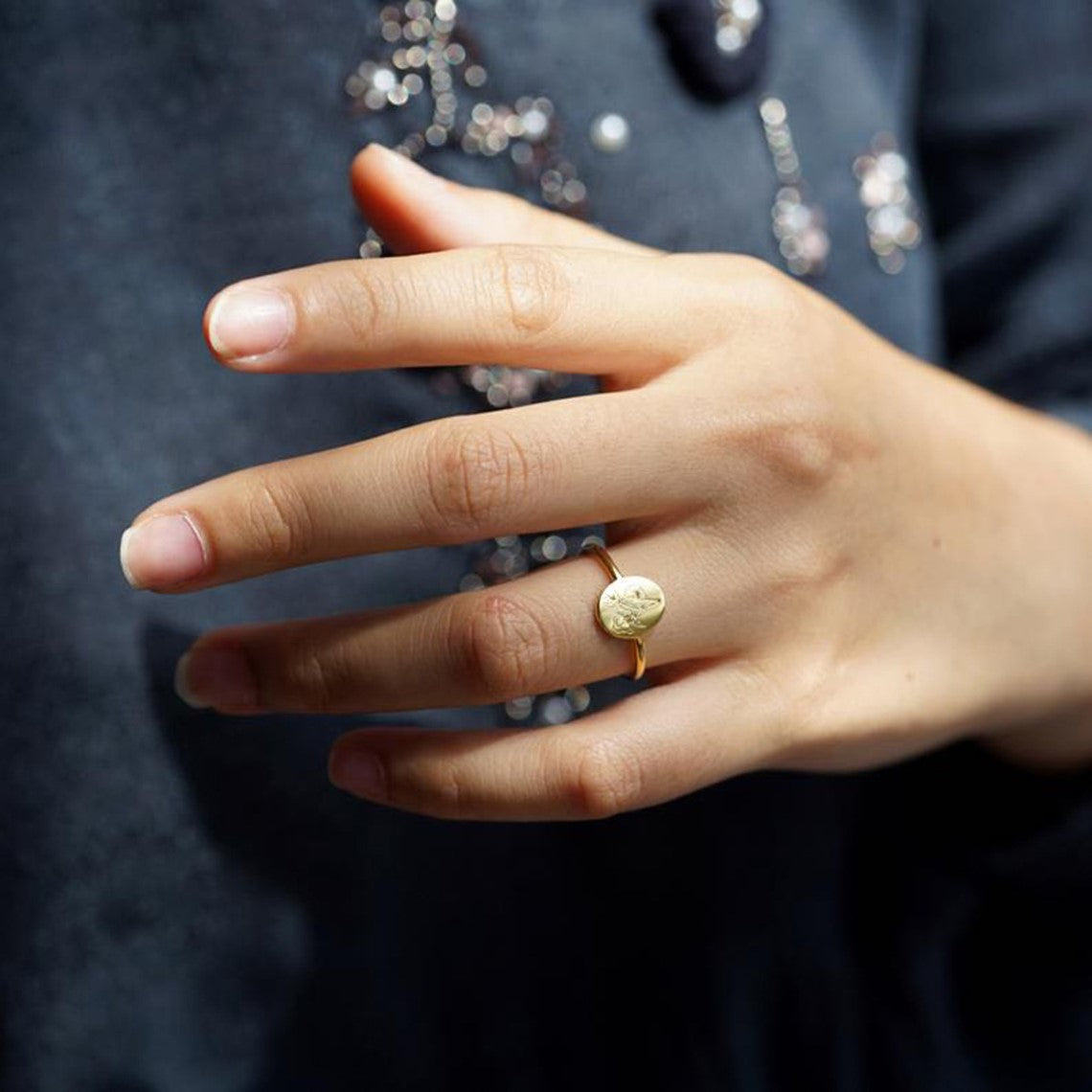 Bague fleur de naissance - Bague délicate personnalisée