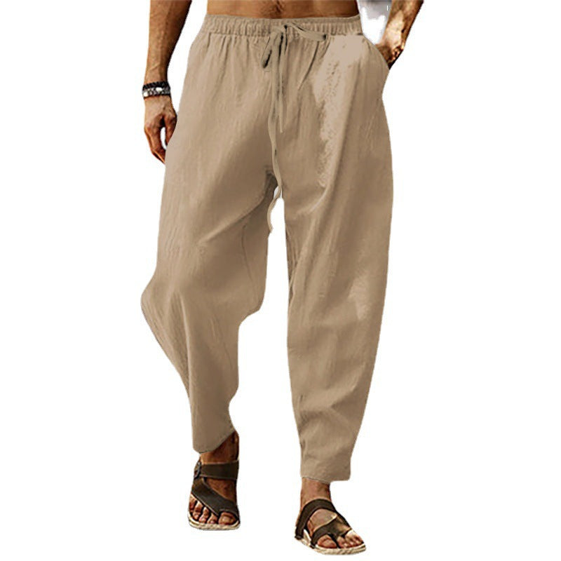 Titus - Pantalon de plage masculin en mélange de coton et de lin