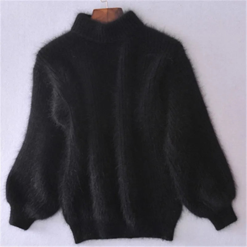 Brenda – Pull rétro style angora