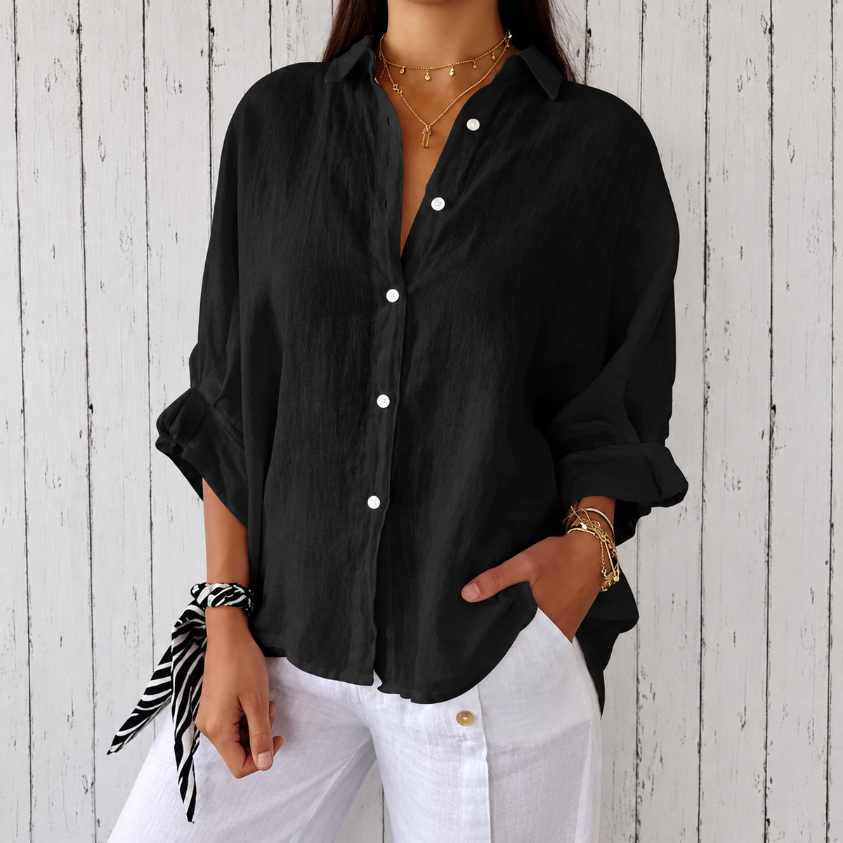 Madison - Élégante Blouse avec Design Classique et Boutons