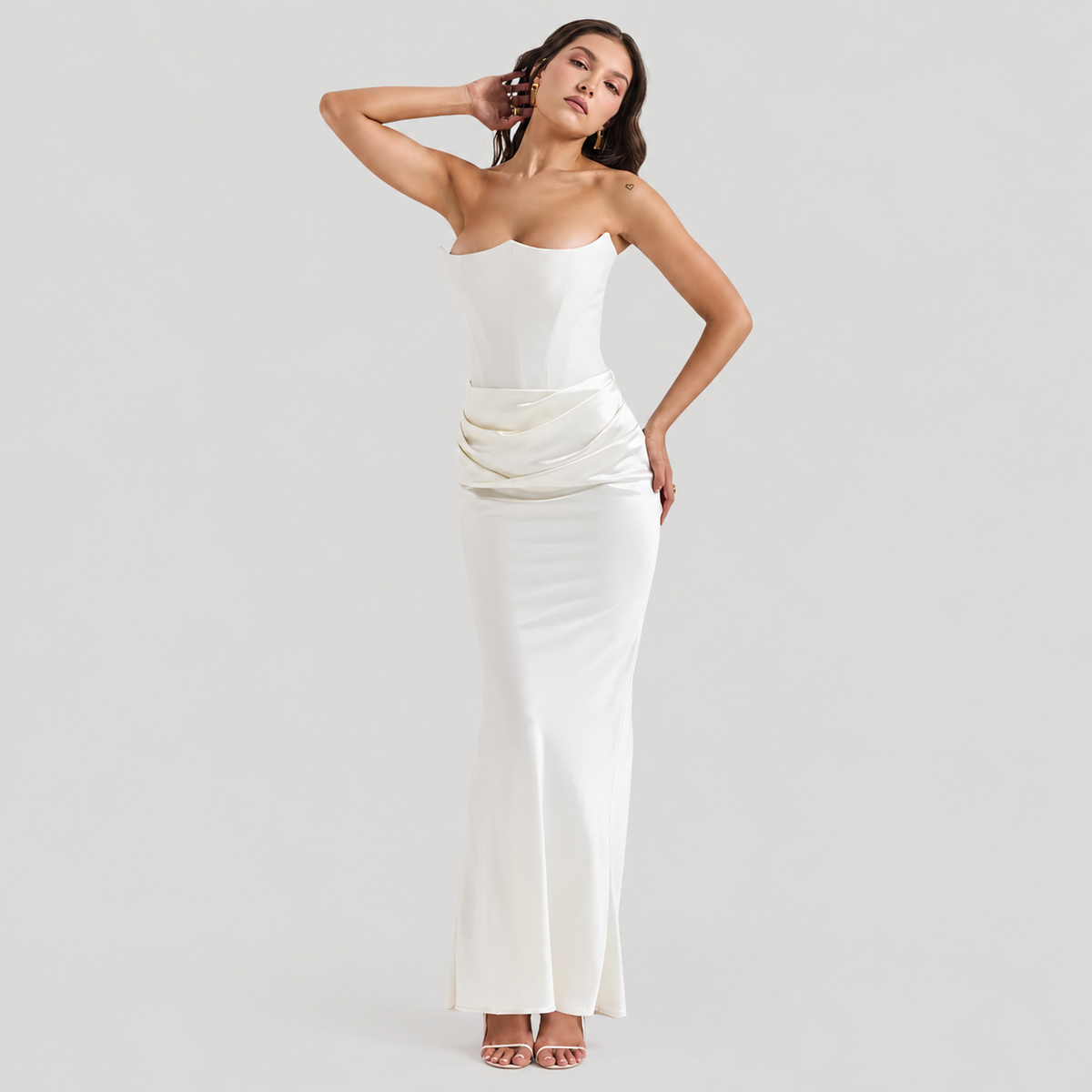 Elisabeth – Robe maxi élégante avec épaules nues pour femmes