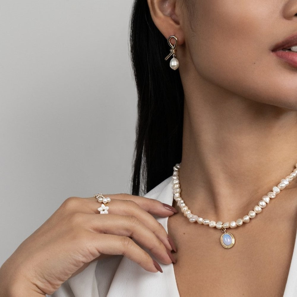 Pierre de Lune - Collier de perles