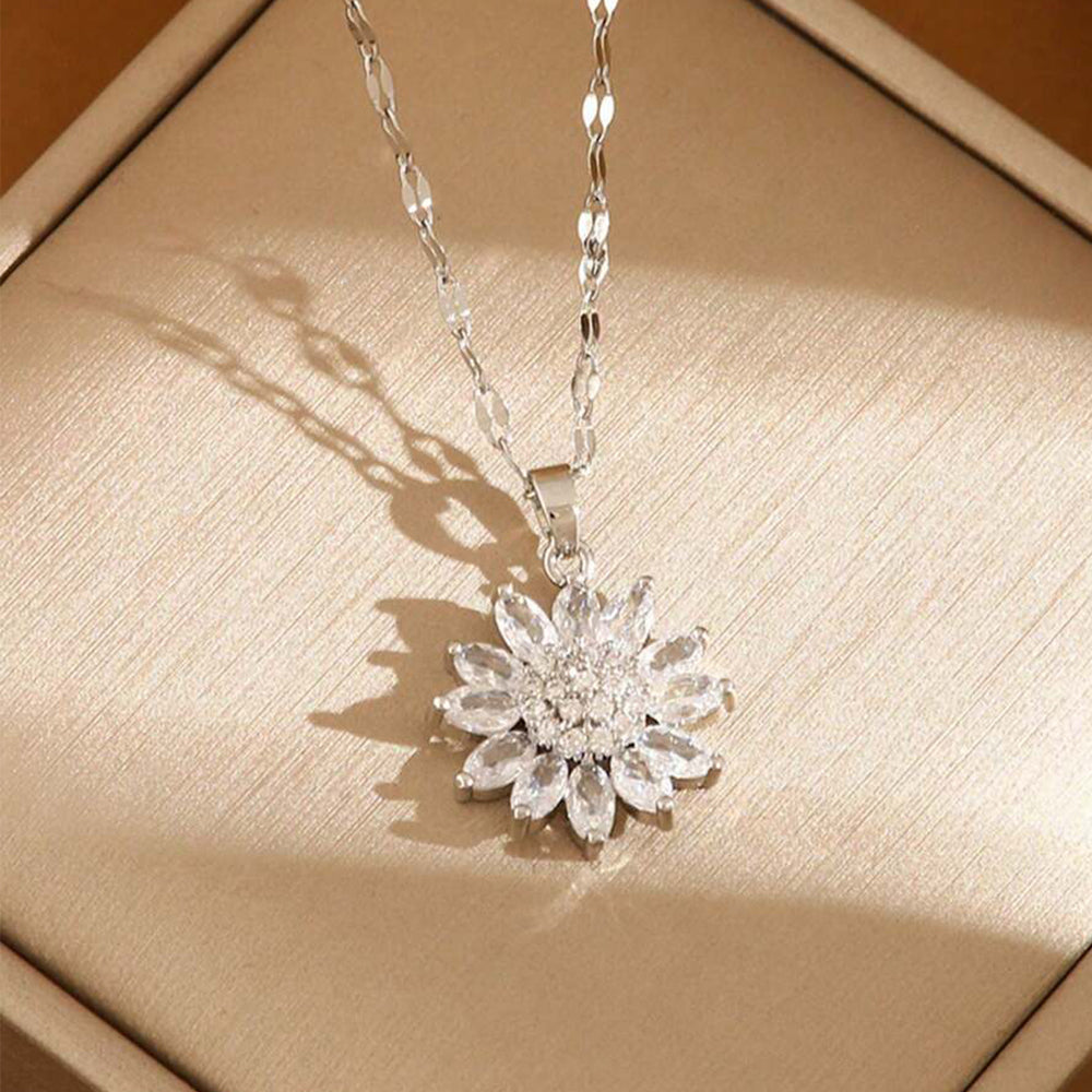 Anaya – Collier de tournesols brillants avec pointes