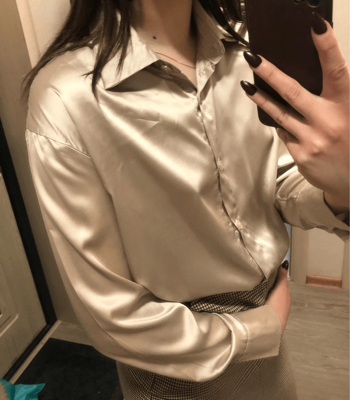 Magnolia - Blouse en Satin de Soie Boutonnée