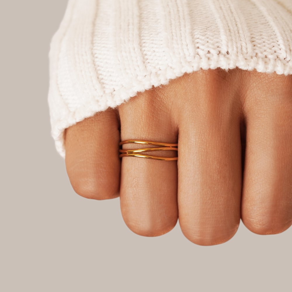 Chris – Bague en or boucle infinie