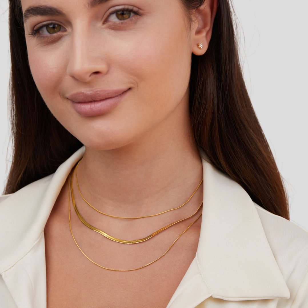 Alix – Collier doré à plusieurs rangs
