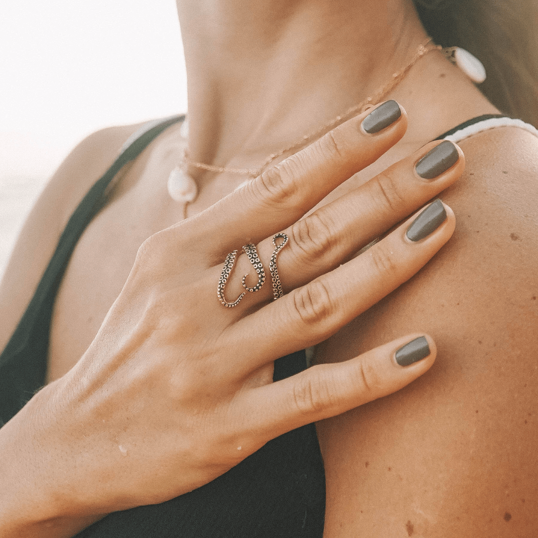 Thalassa – Bague ajustable de tentacule de pieuvre