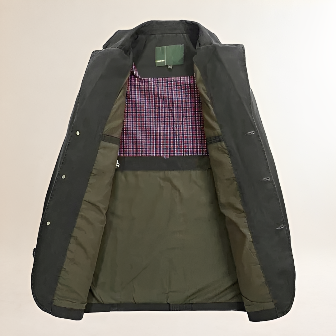 Blazer casual homme à plusieurs poches et fermeture bouton - coupe régulière