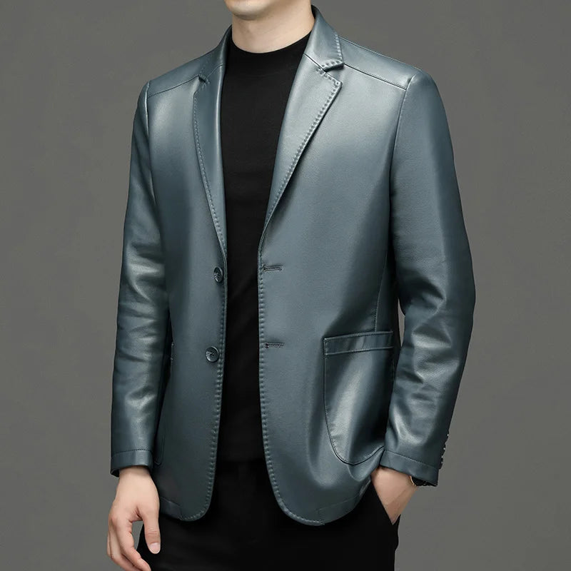 Blazer homme à col casual, deux boutons et poches