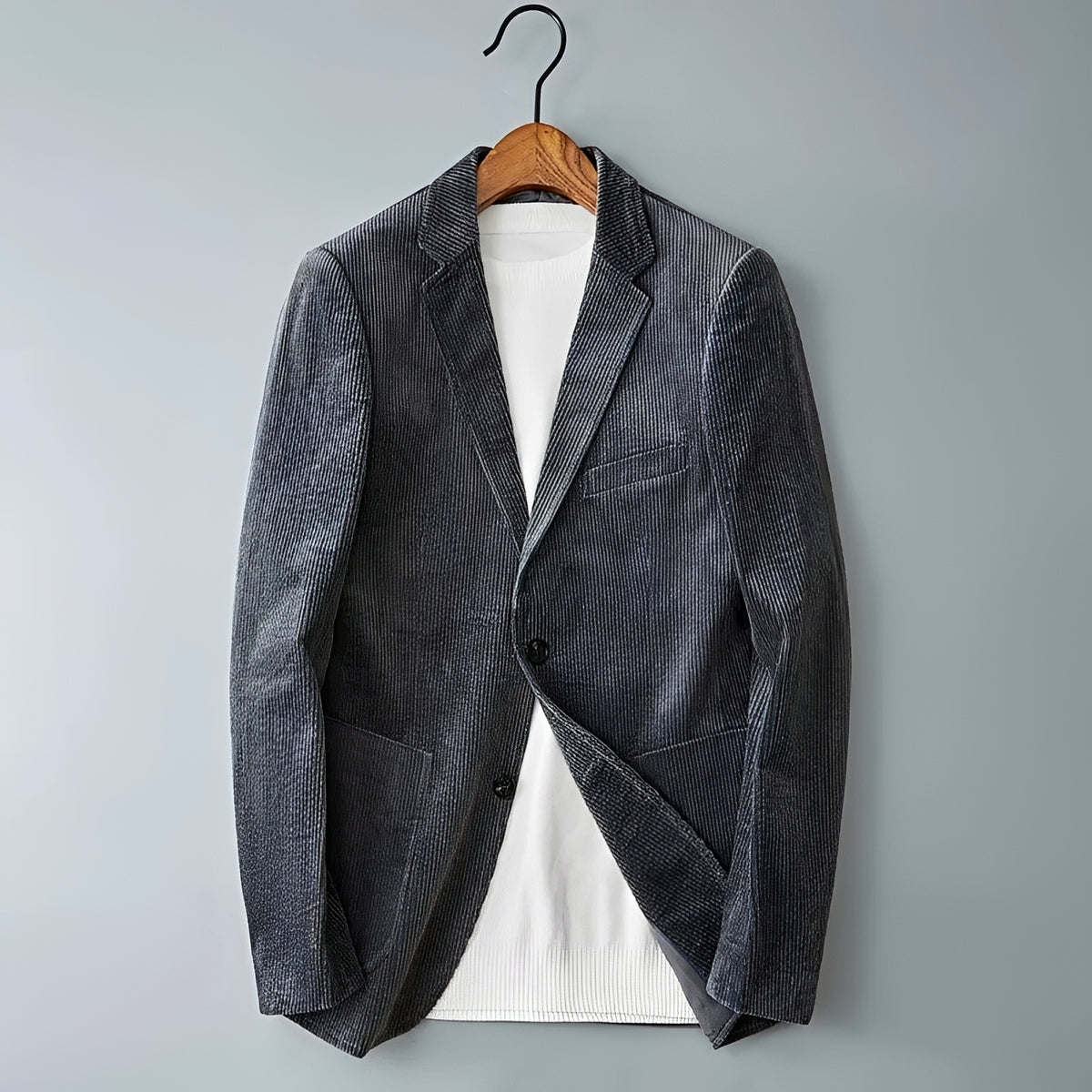 Blazer homme à double boutonnage et revers crantés - coupe ajustée, style formel ou décontracté