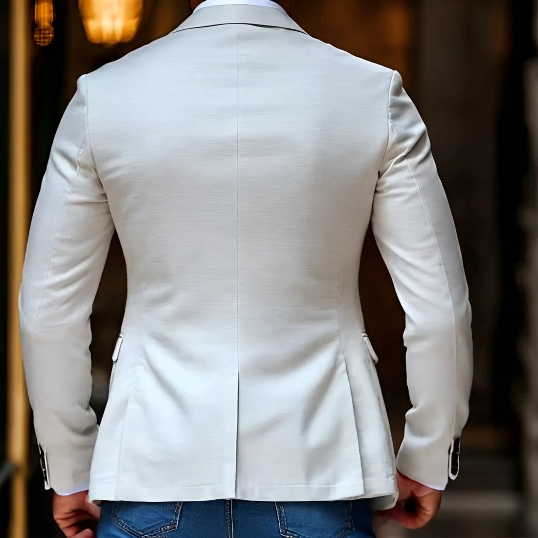 Blazer homme à revers à pointe et fermeture à deux boutons - coupe régulière