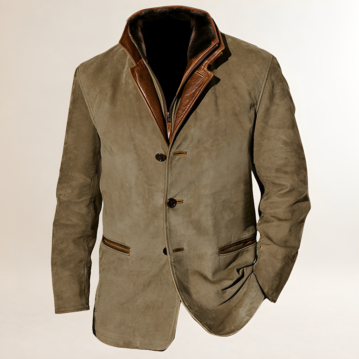 Blazer pour femmes à double bouton, col classique, coupe régulière, détails contrastés