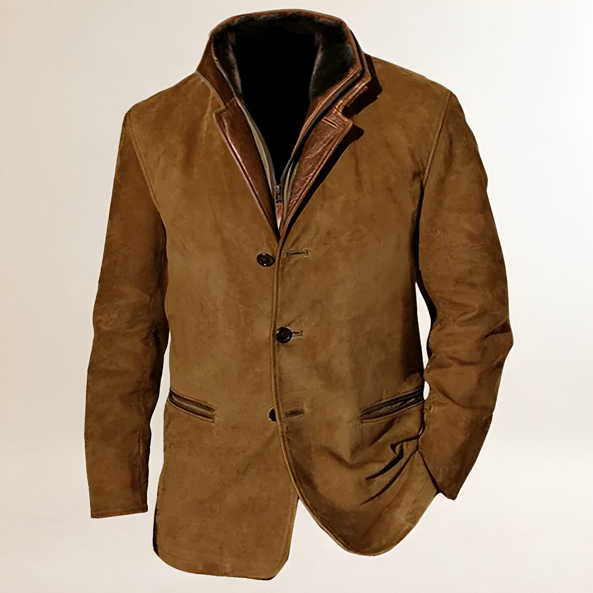 Blazer pour femmes à double bouton, col classique, coupe régulière, détails contrastés