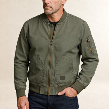 Blouson bomber pour hommes à coupe classique avec poche utilitaire