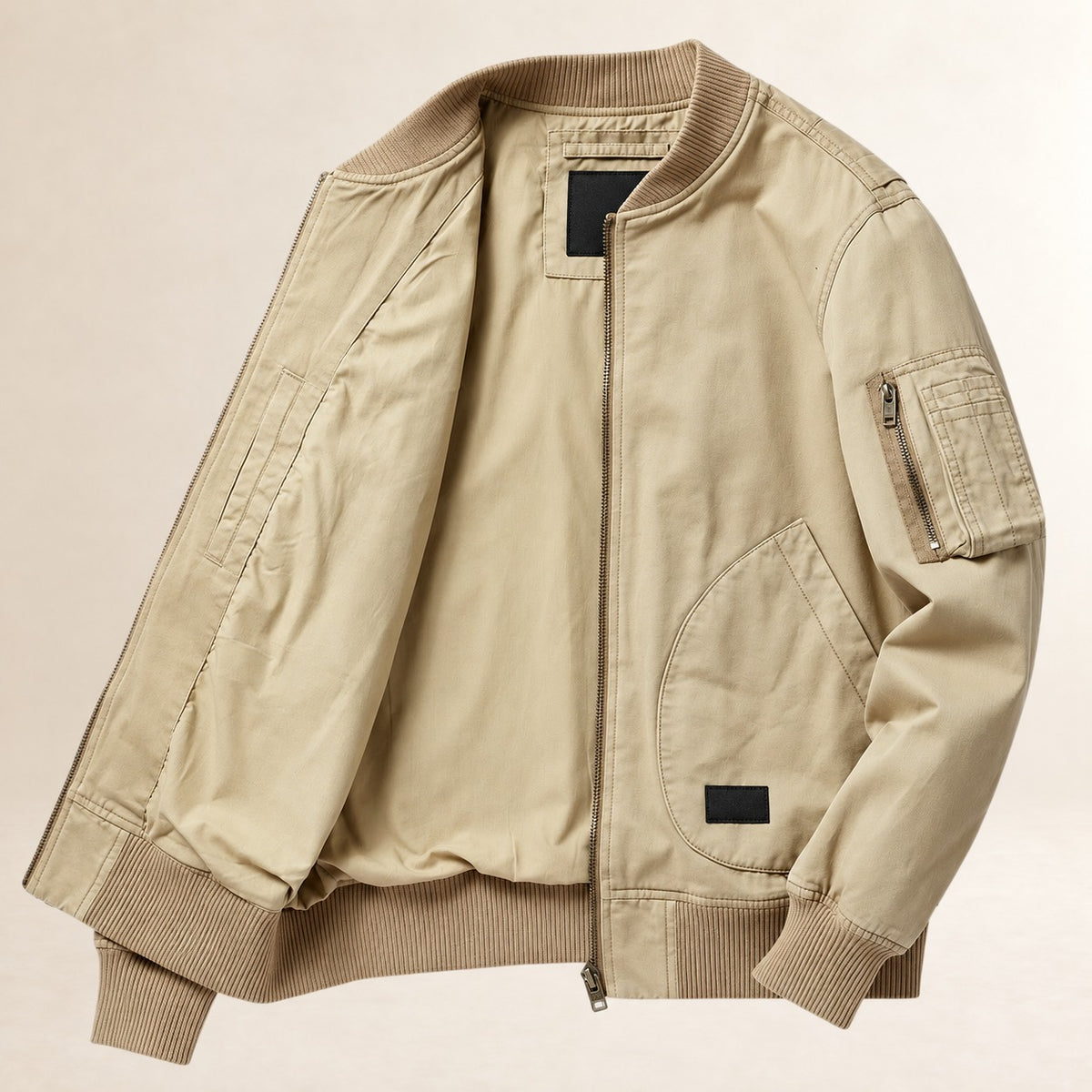 Blouson bomber pour hommes à coupe classique avec poche utilitaire