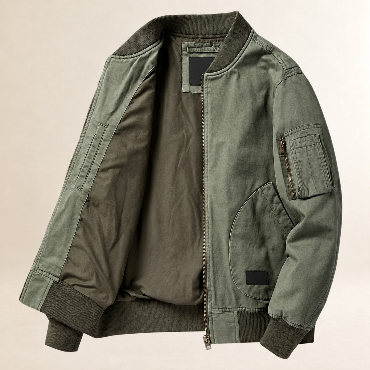 Blouson bomber pour hommes à coupe classique avec poche utilitaire