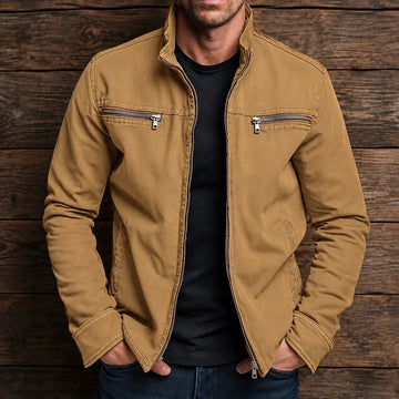 Blouson pour homme à col montant, zip, deux poches poitrine, coupe régulière