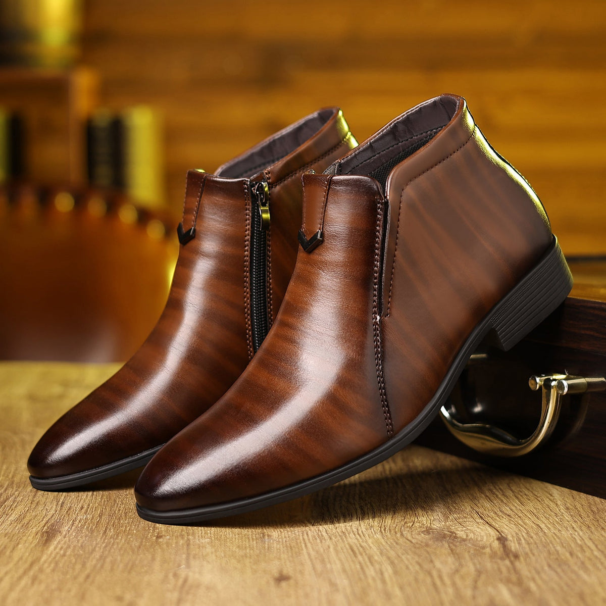 Bottines Chelsea homme fermeture éclair détail décoratif