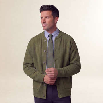 Cardigan homme à boutons avec poches coupe régulière col rond manches longues
