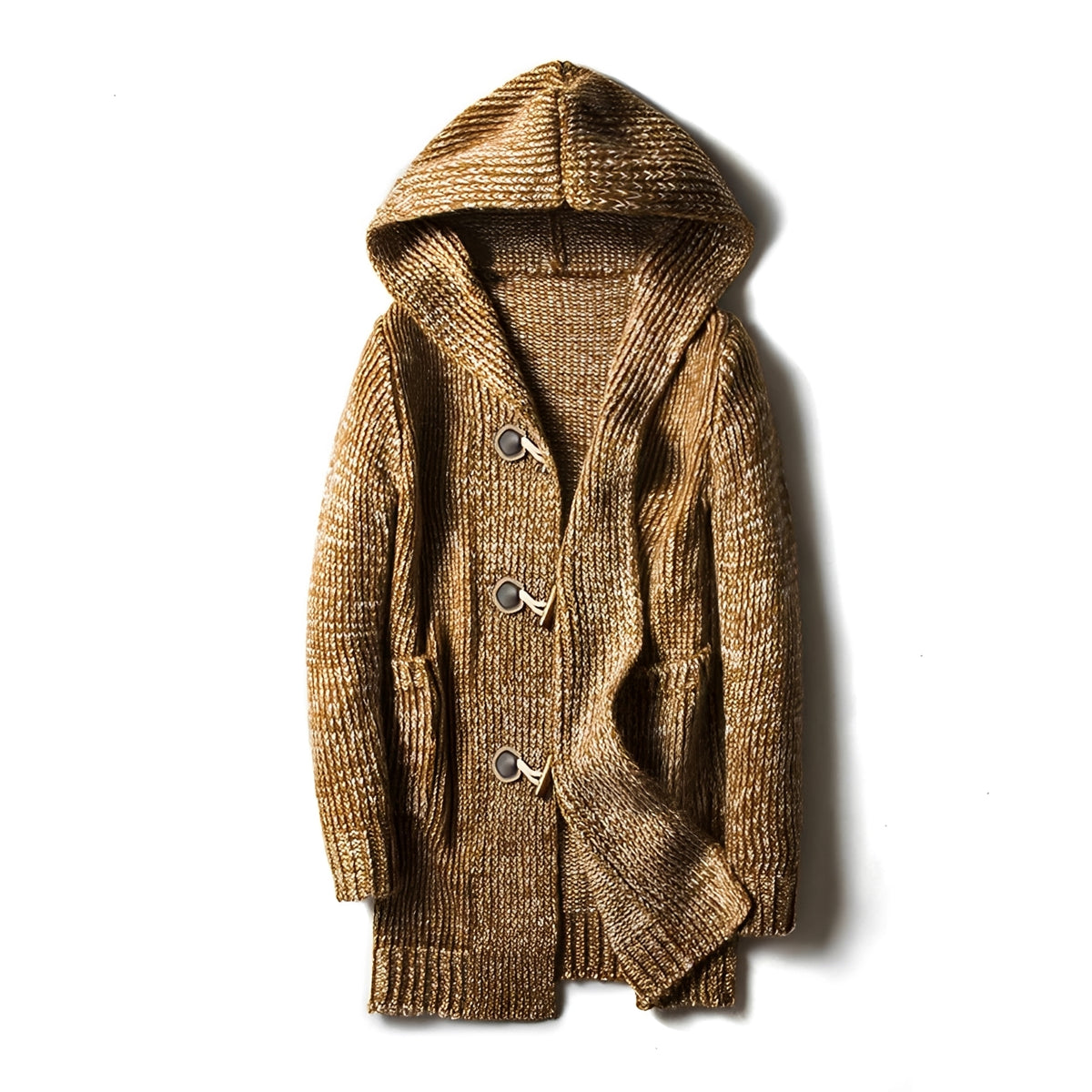 Cardigan pour homme à capuche boutonnage poches latérales coupe décontractée