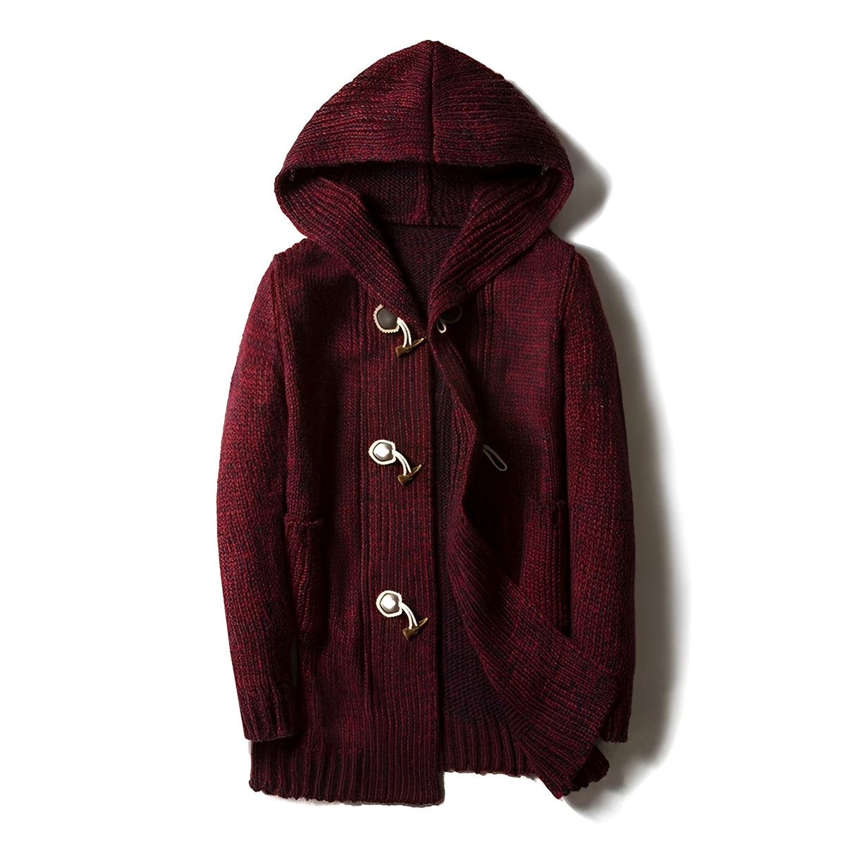 Cardigan pour homme à capuche boutonnage poches latérales coupe décontractée