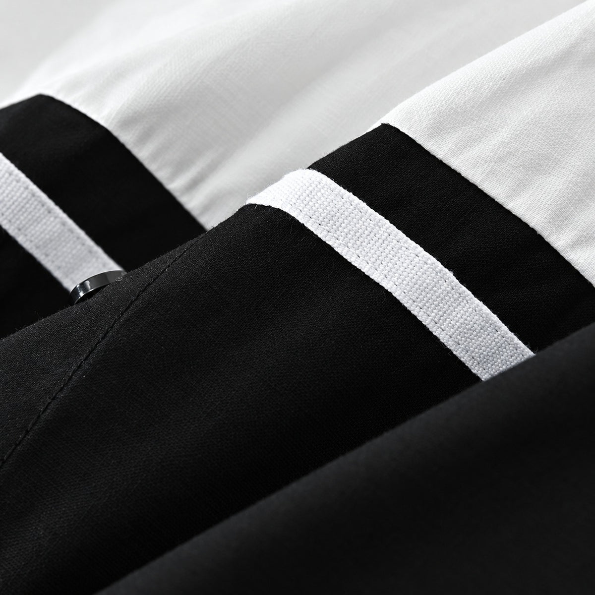 Chemise homme à manches longues à bloc de couleurs à boutons coupe régulière