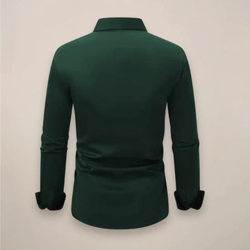 Chemise homme à manches longues, boutons et coupe slim