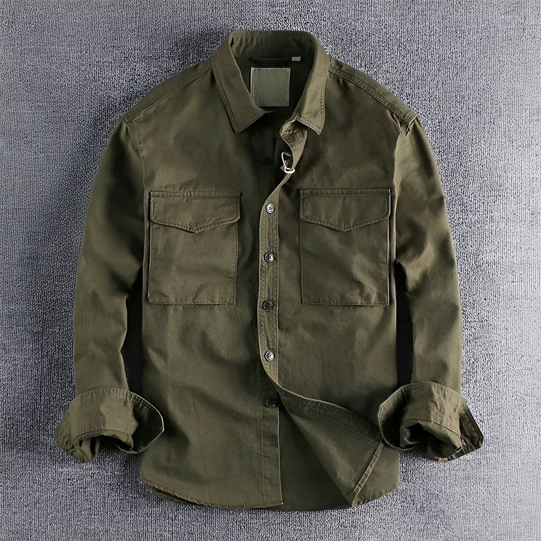 Chemise utilitaire pour homme à boutons, poches poitrine, coupe régulière
