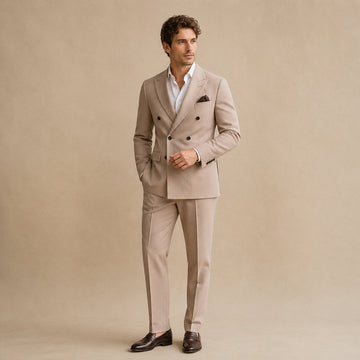 Costume homme costume croisé ajusté veste et pantalon formel