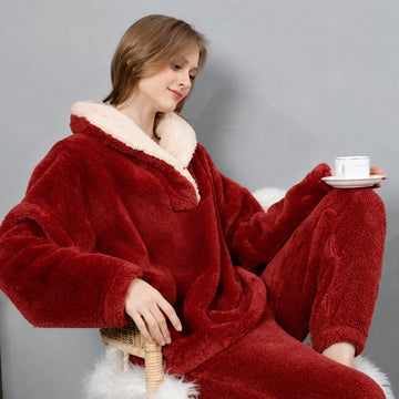 Ensemble de loungewear femme, haut à capuche, pantalon confortable