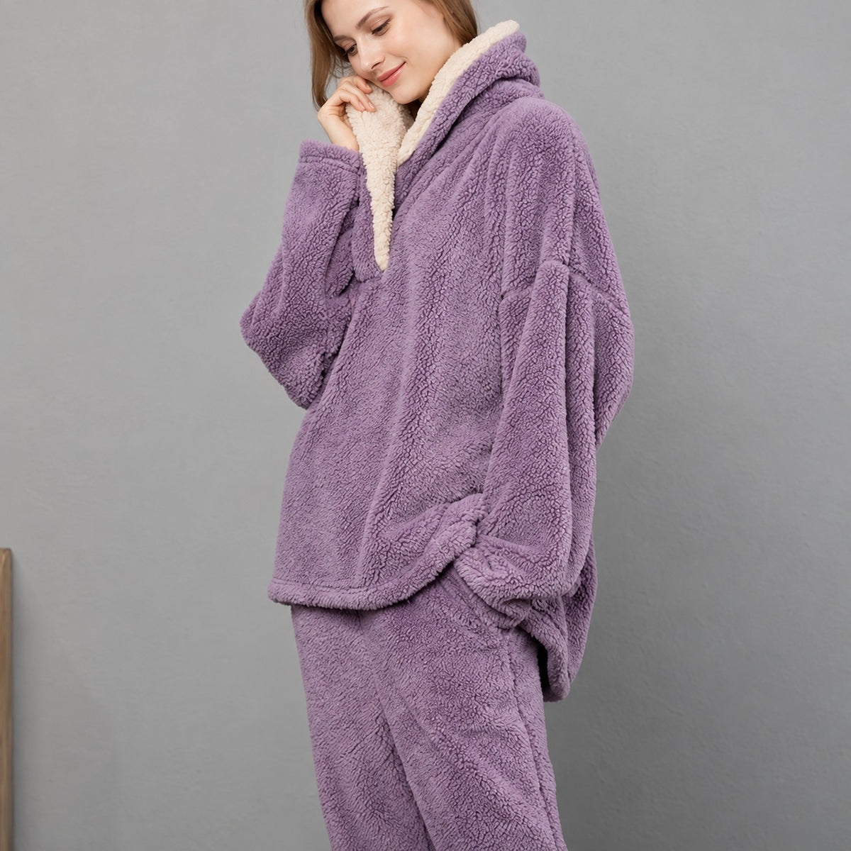 Ensemble de loungewear femme, haut à capuche, pantalon confortable