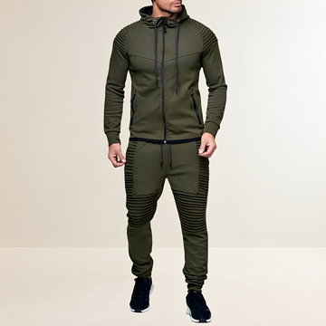 Ensemble de sport pour homme avec sweat à capuche zippé et pantalon jogger - coupe slim