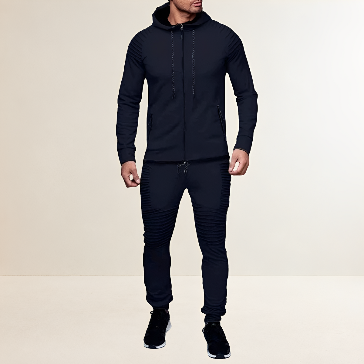 Ensemble de sport pour homme avec sweat à capuche zippé et pantalon jogger - coupe slim