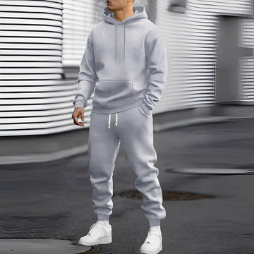 Ensemble hoodie et joggers pour hommes à poches coupe décontractée